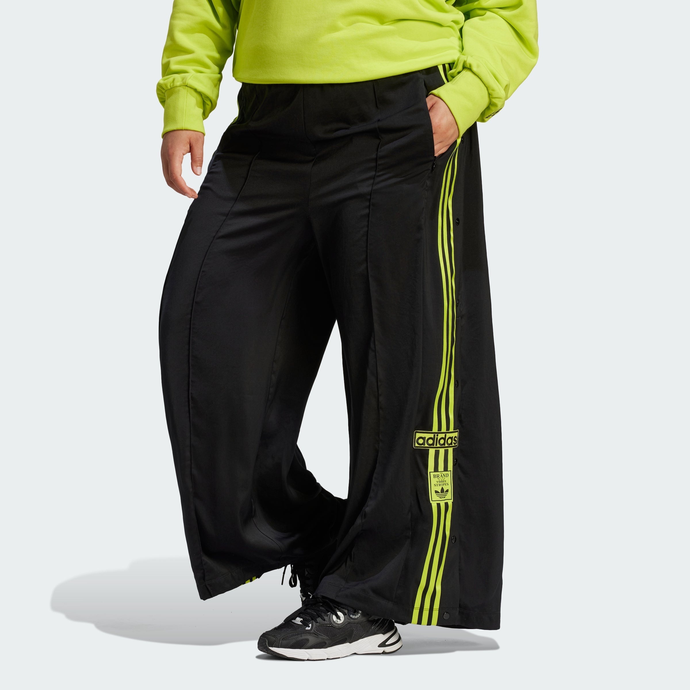 Women's adidas Adibreak Satin Wide Leg Pants (Plus Size)