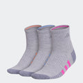 Cushioned Quarter Socks 3 Pairs
