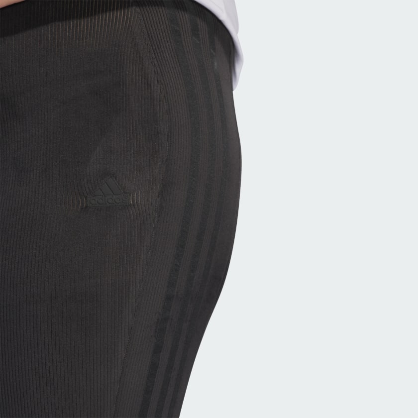 Women's adidas Tiro Cut 3-Stripes Stretchy Velour Flared Leggings (Plus Size)