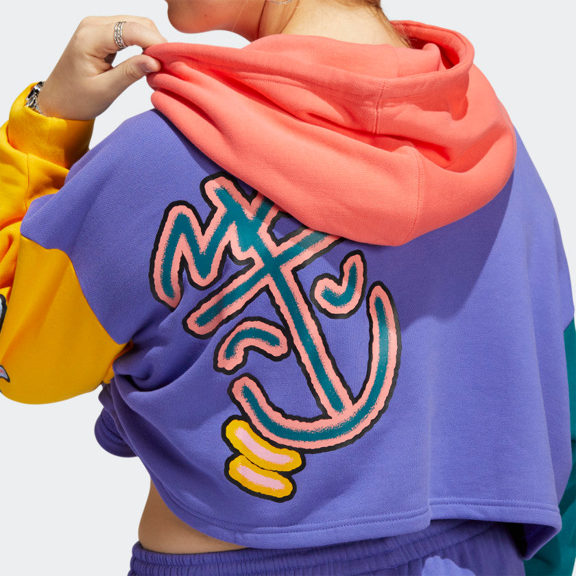 Women's adidas Love Unites Crop Hoodie (Plus Size)
