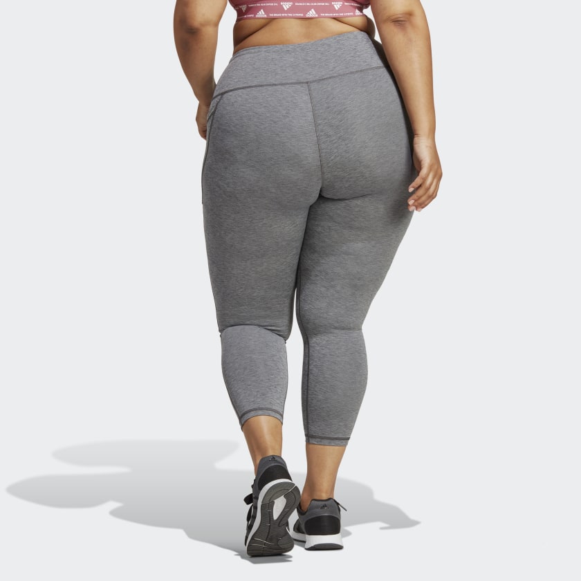 Women's adidas Optime Stash Pocket Training 7/8 Leggings (Plus Size)