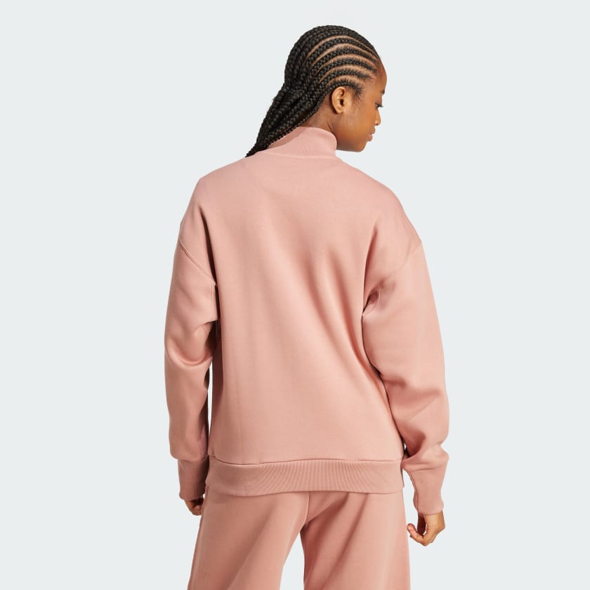 Women's adidas ALL SZN Fleece Loose Quarter-Zip Sweatshirt