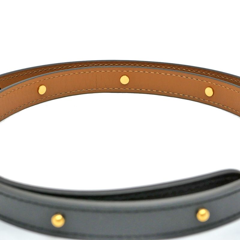 Hermes Belt Pop H Courte 15 80 Black Gold Hardware