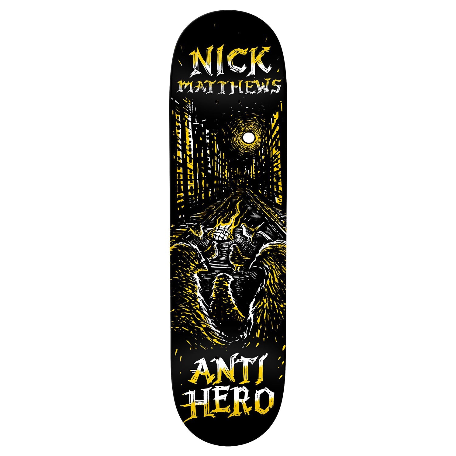 Anti Hero Skateboard Deck Nick Matthews Fireside 8.5" x 32.18"
