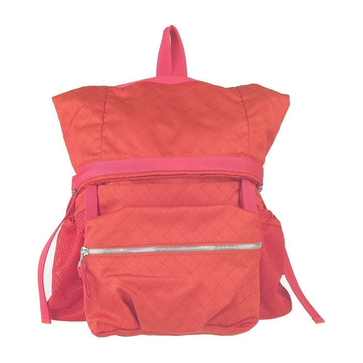 Bottega Veneta Backpack Trekking Tomato Red Tone Silver Hardware Nylon