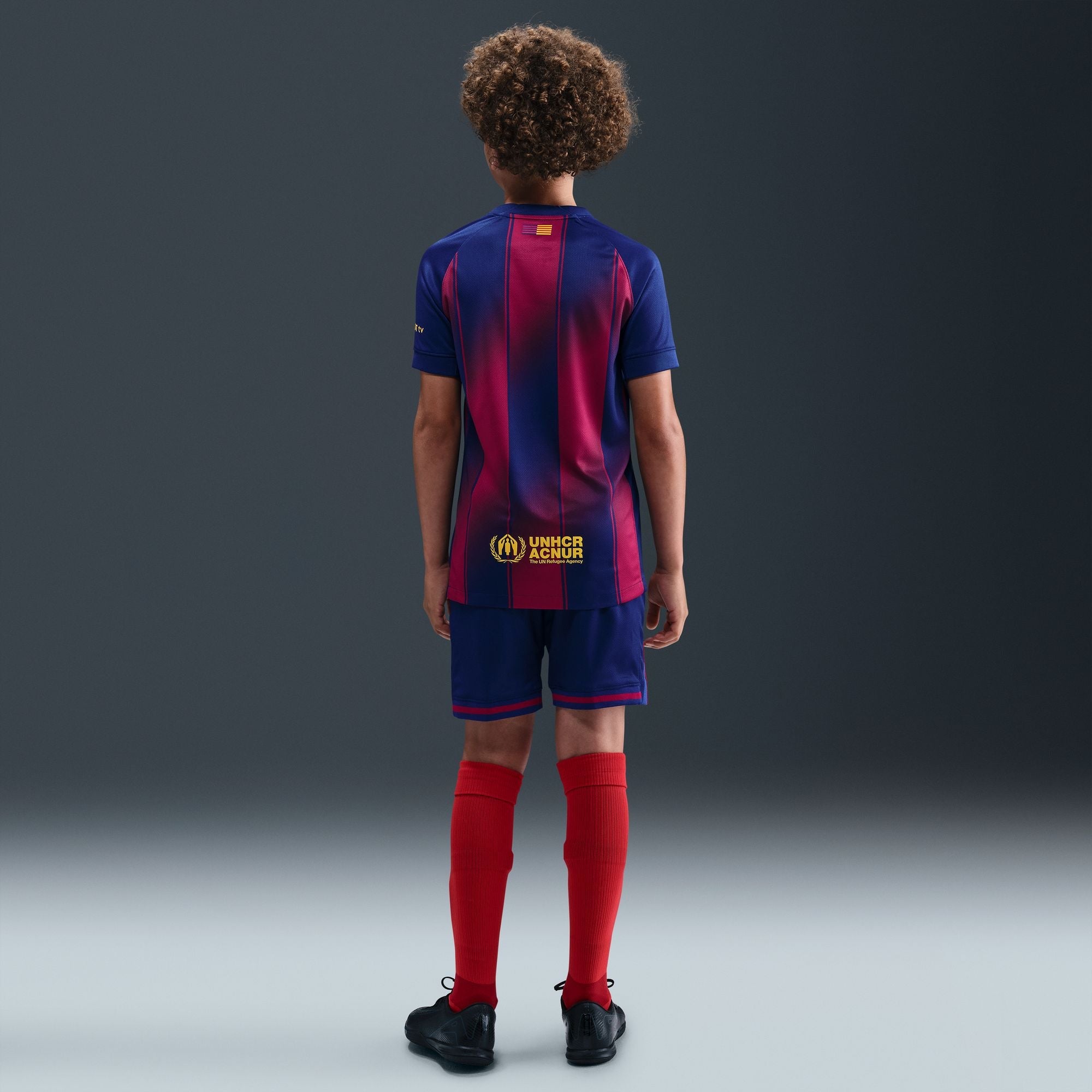 Nike FC Barcelona 2025/26 Stadium Home Big Kids' Dri-FIT Soccer Replica Jersey