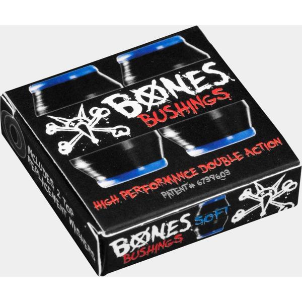 Bones Hardcore Bushings 4pc Soft Black - Blue