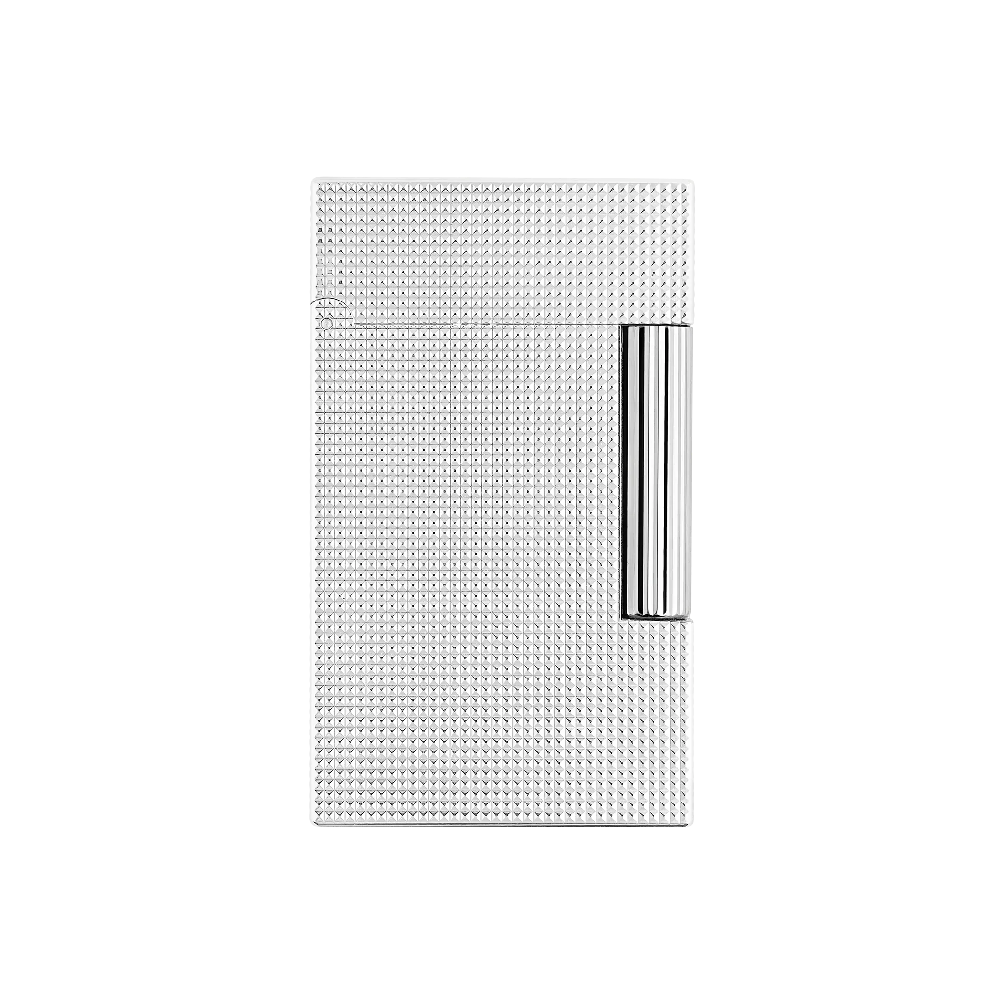 S.T. DUPONT LIGNE 2 MICRODIAMOND HEAD SILVER LIGHTER/BRIQUET C16455
