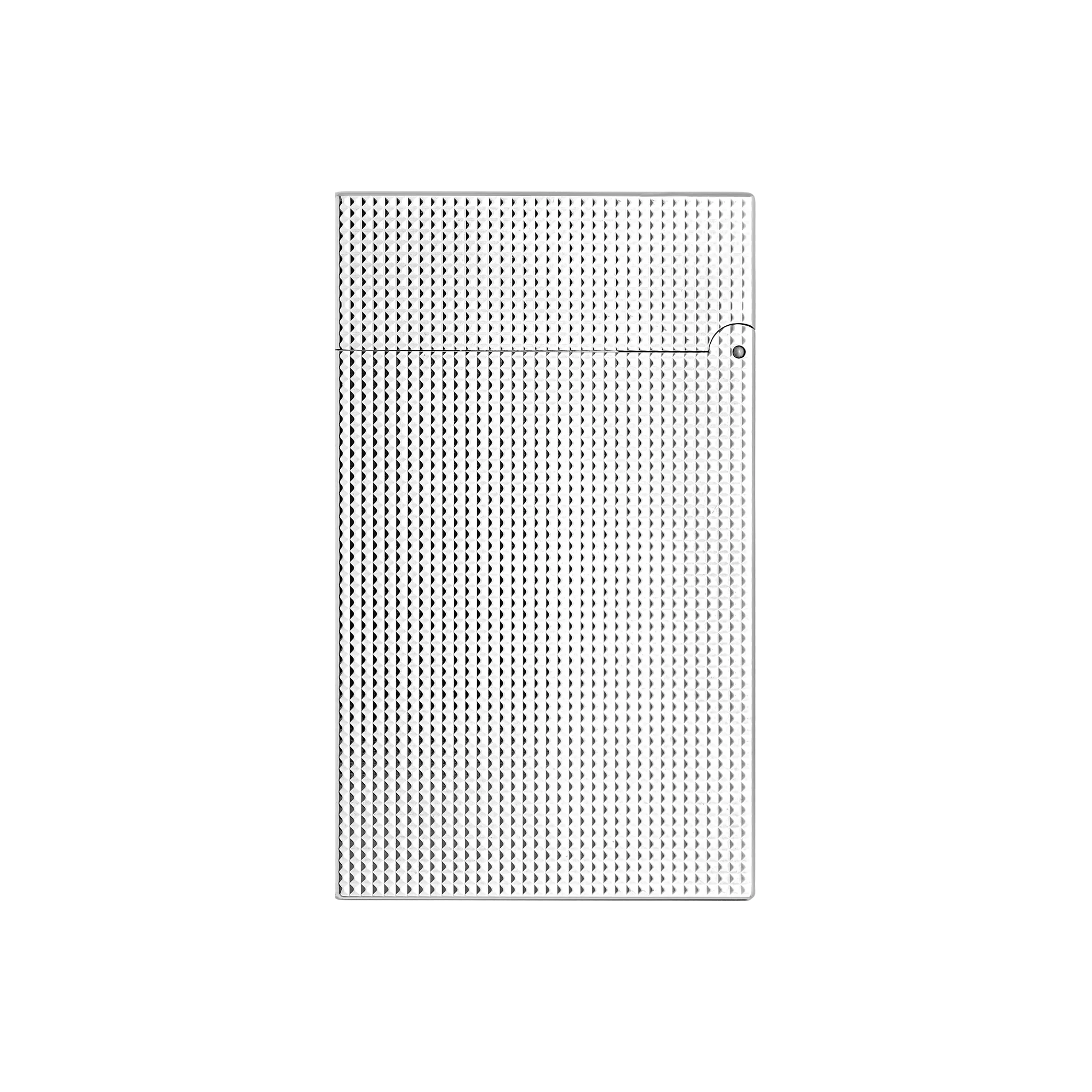 S.T. DUPONT LIGNE 2 MICRODIAMOND HEAD SILVER LIGHTER/BRIQUET C16455