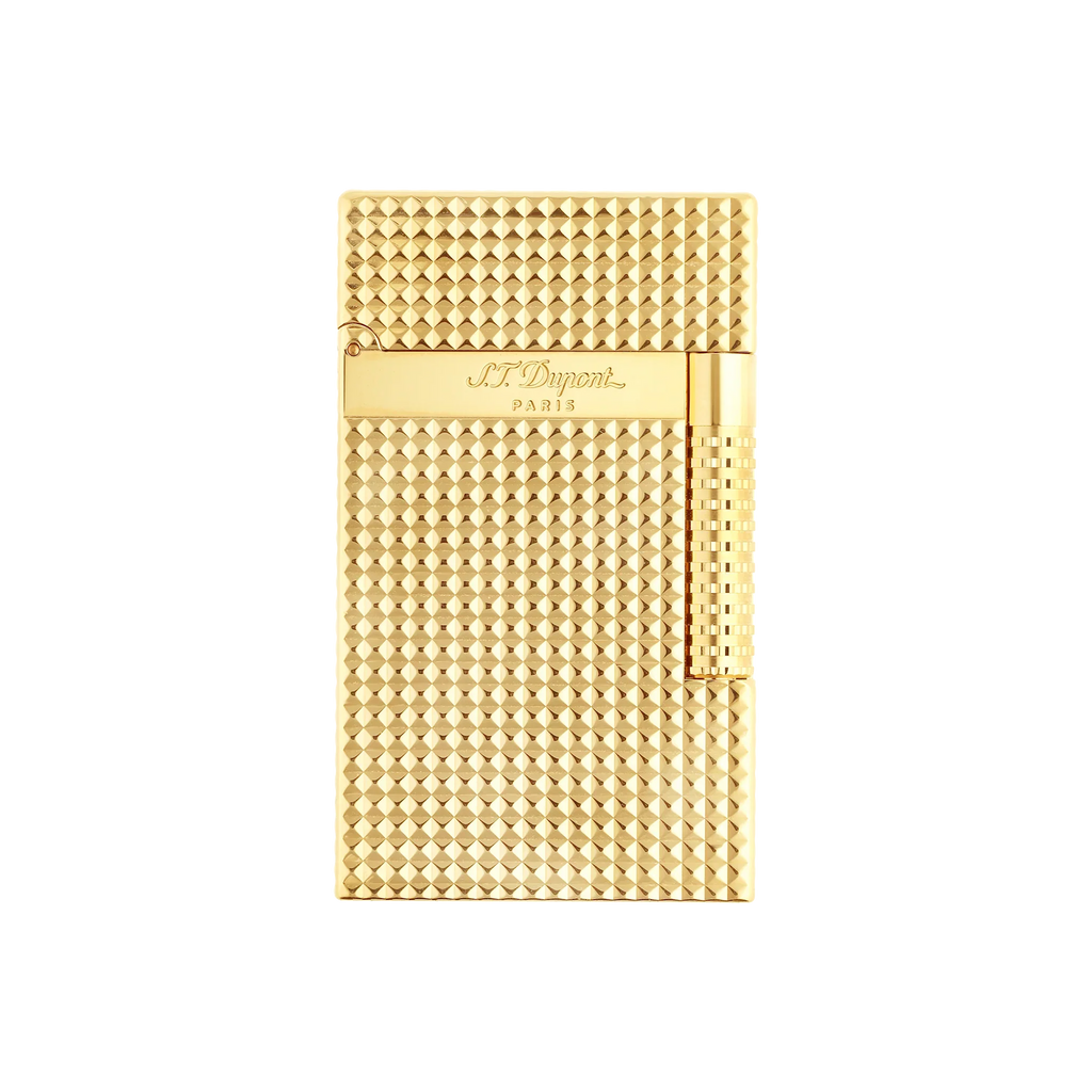 S.T. DUPONT Le Grand Diamond head Lighter Gold Lighter/Briquet C23009