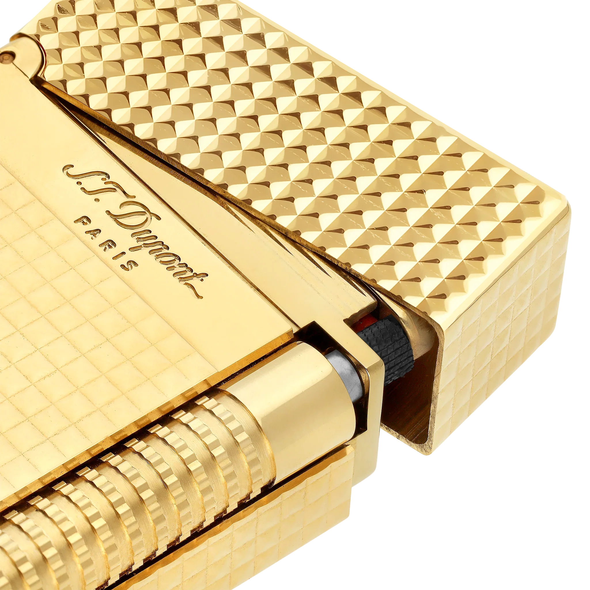 S.T. DUPONT Le Grand Diamond head Lighter Gold Lighter/Briquet C23009