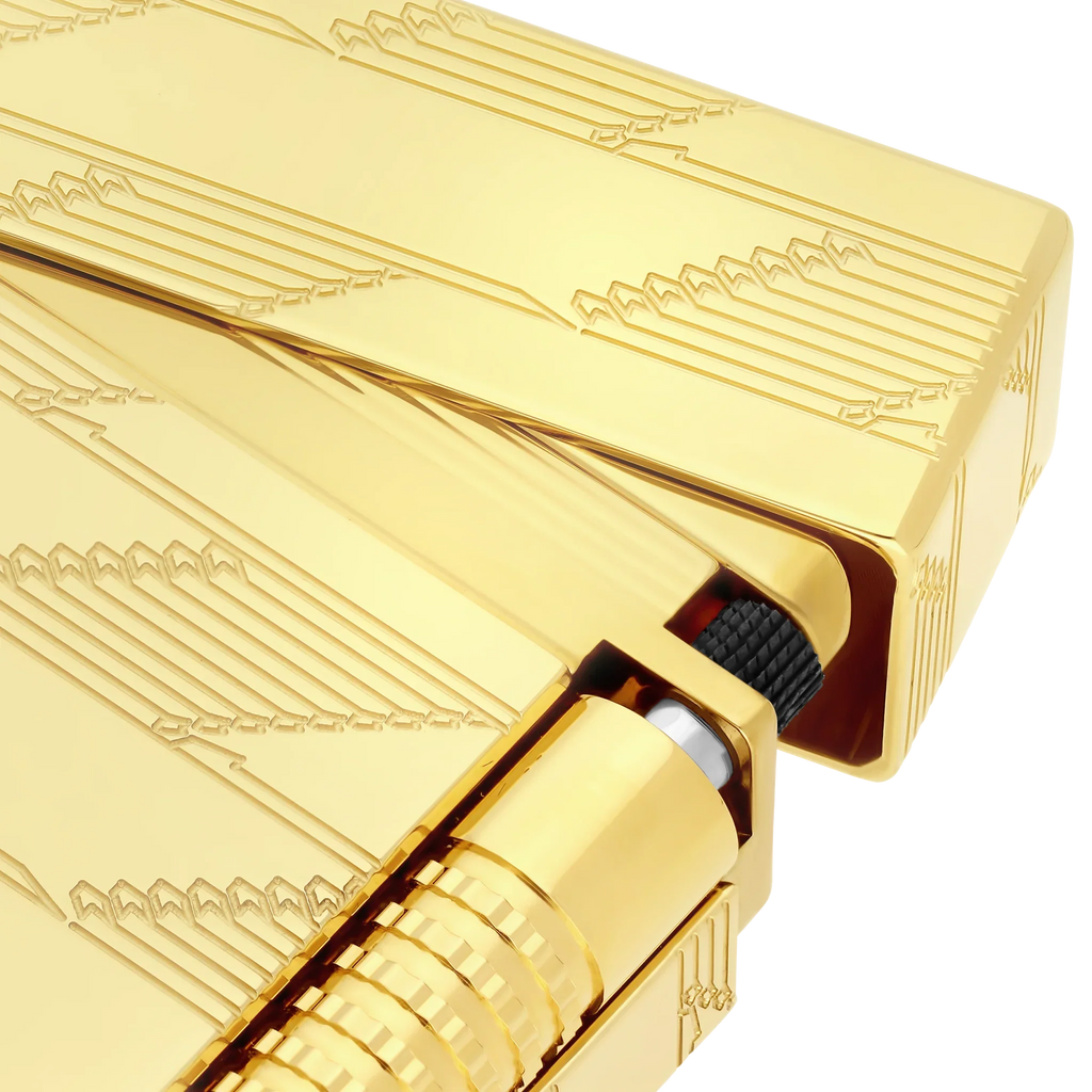 S.T. Dupont Le Grand Guilloche Monogram 1872 Gold Lighter/Briquet C23178