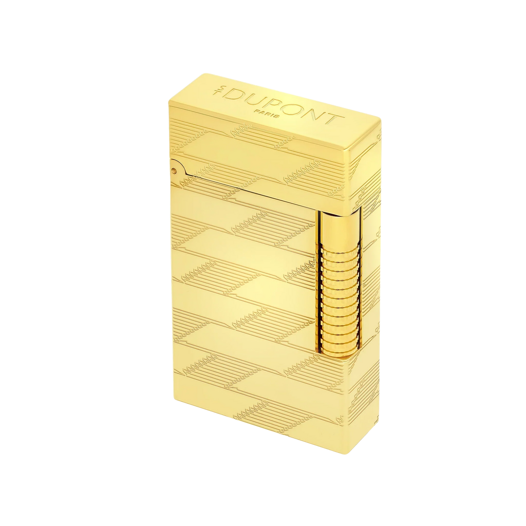 S.T. Dupont Le Grand Guilloche Monogram 1872 Gold Lighter/Briquet C23178