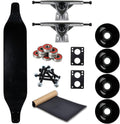 Moose Longboard Complete 8" x 40" Canadian Maple Drop Down Dipped Black