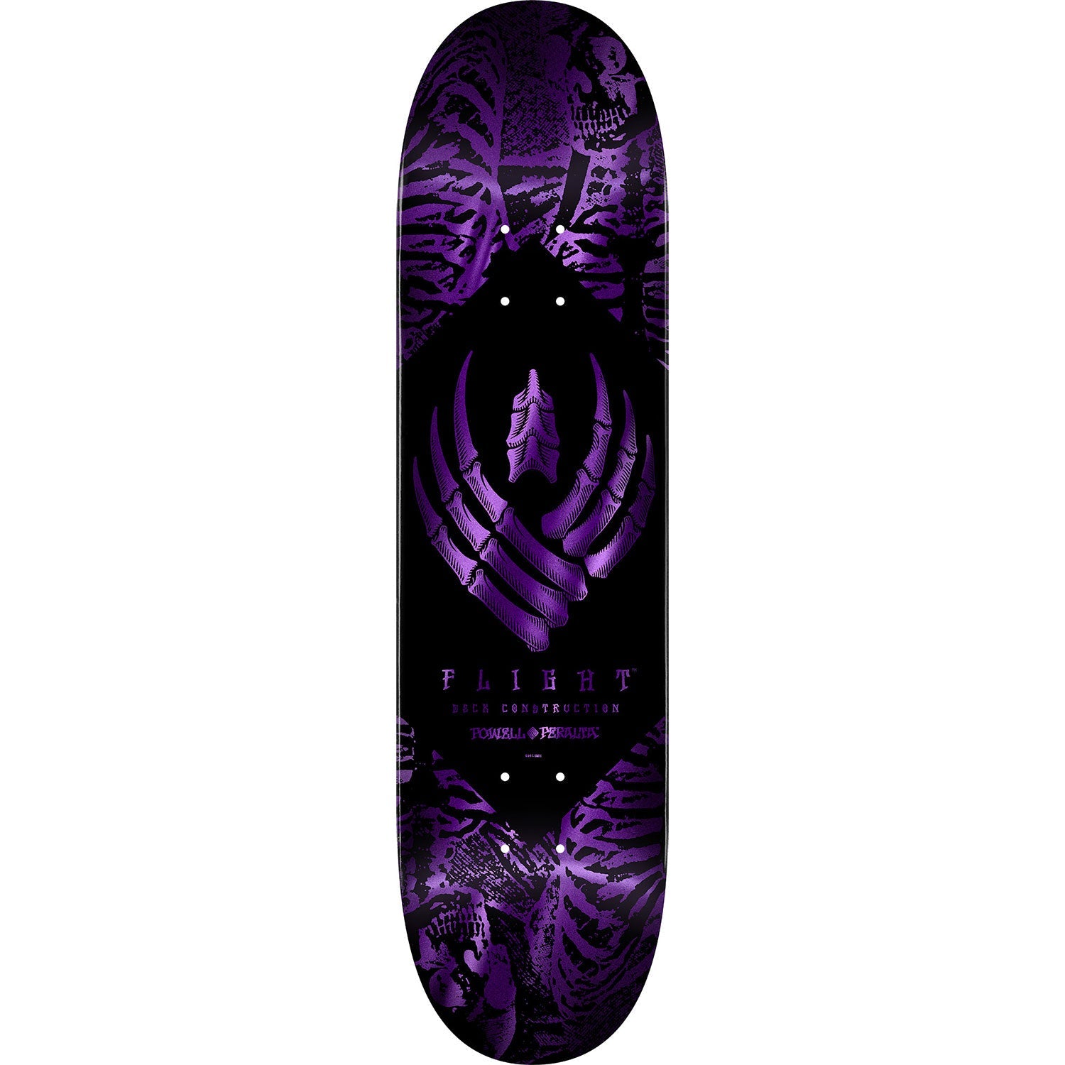 Powell Peralta Skateboard Deck Flight 309 Skeleton Foil Purple 9.0" x 32.45"
