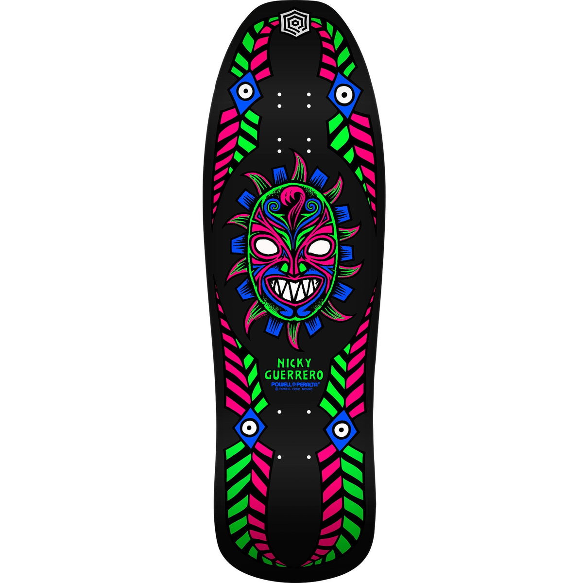 Powell Peralta Nicky Guerrero Mask Skateboard Deck - 10″ Blacklight