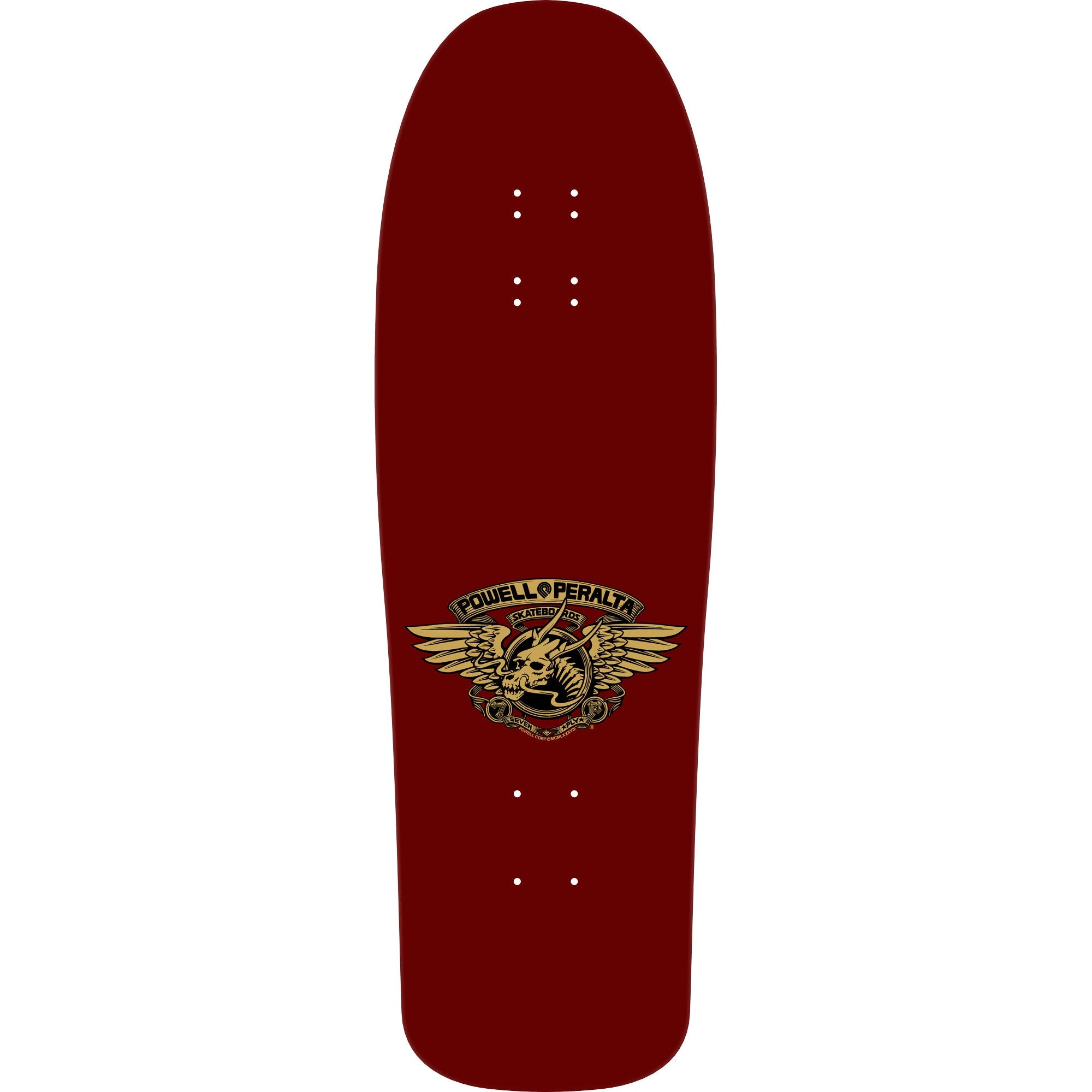 Powell Peralta Skateboard Deck Caballero Mask Burgundy/Gold Foil Old School Reissue