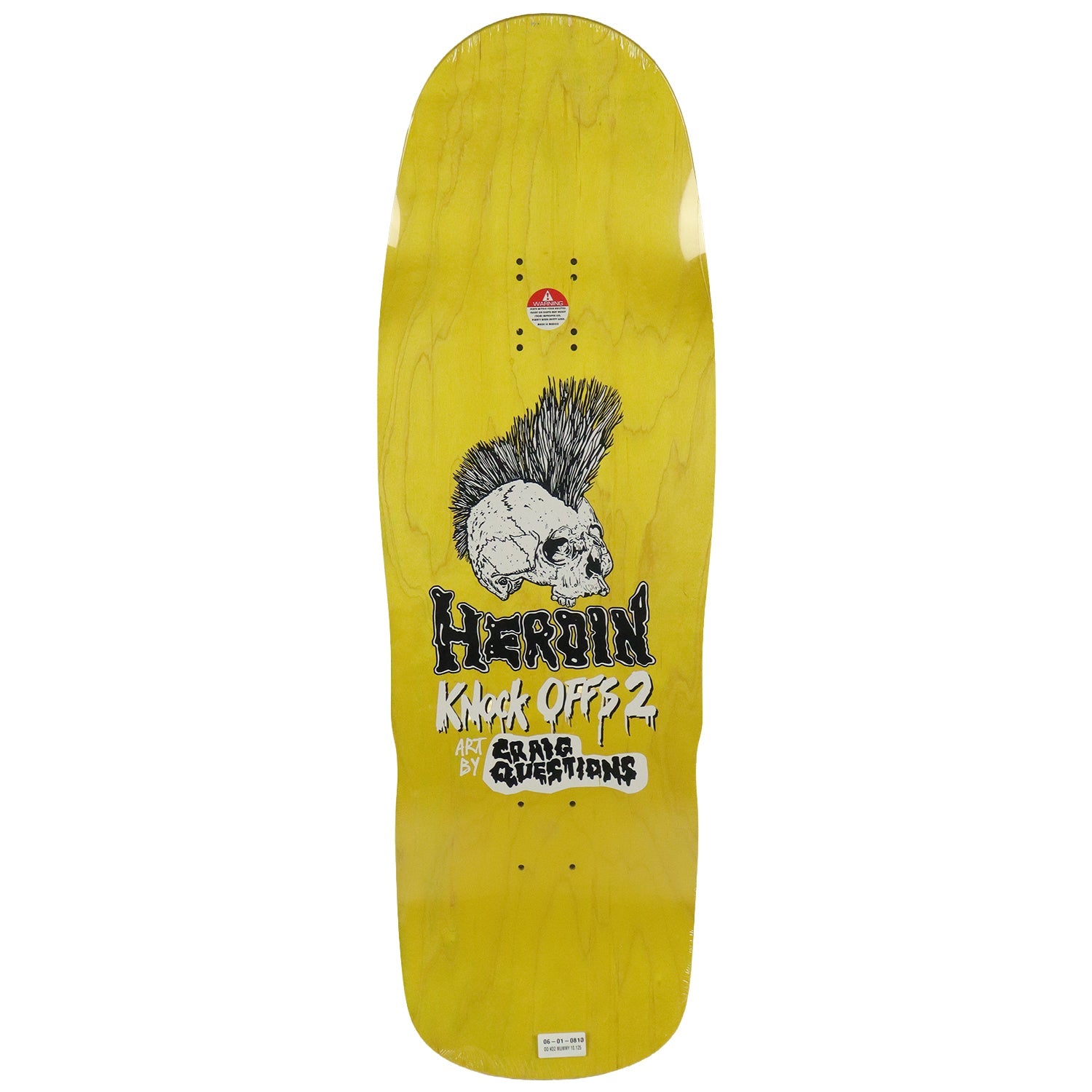 Heroin Skateboard Deck Dead Dave KO2 Mummy 10.125" x 32.25"