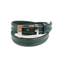 Gucci G Buckle Size 95 Leather Green Belt 0368