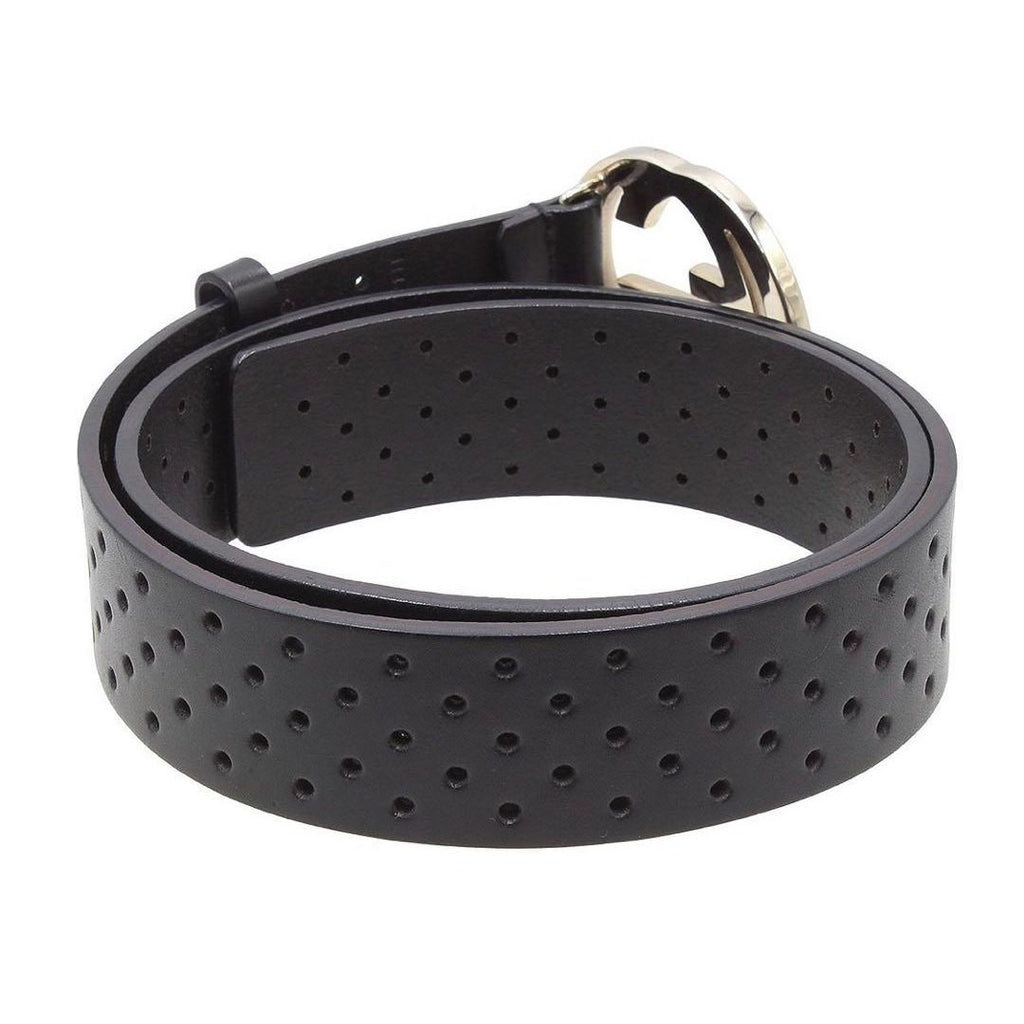 Gucci Interlocking Perforated Leather Belt