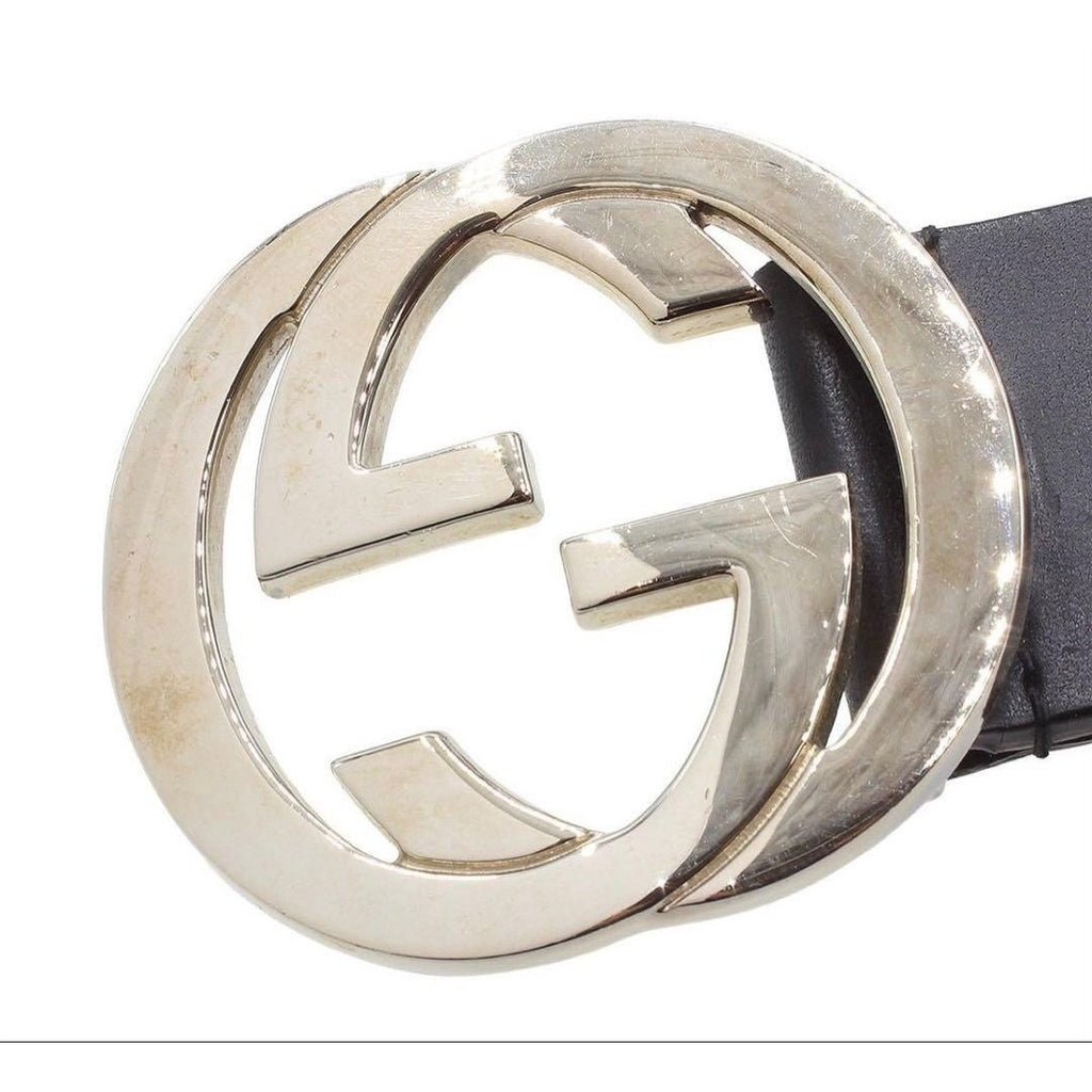 Gucci Interlocking Perforated Leather Belt
