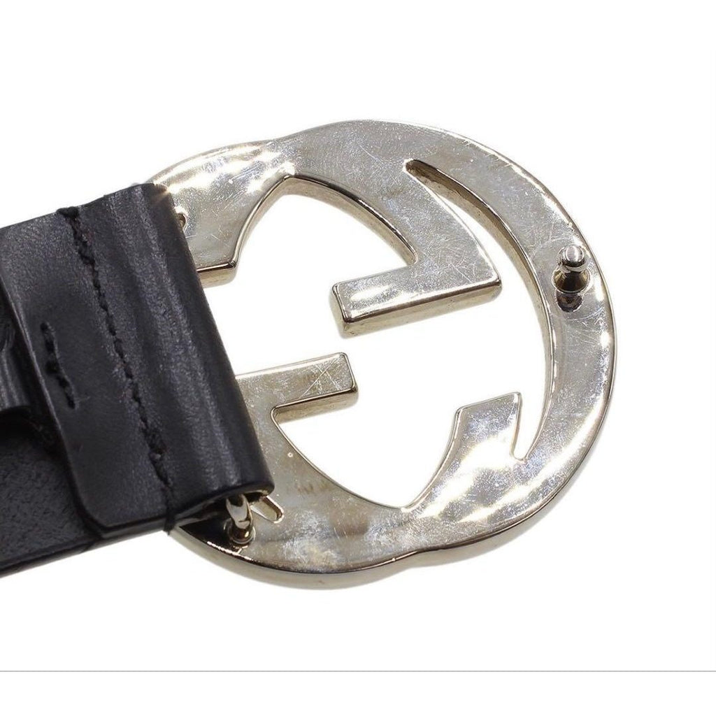 Gucci Interlocking Perforated Leather Belt
