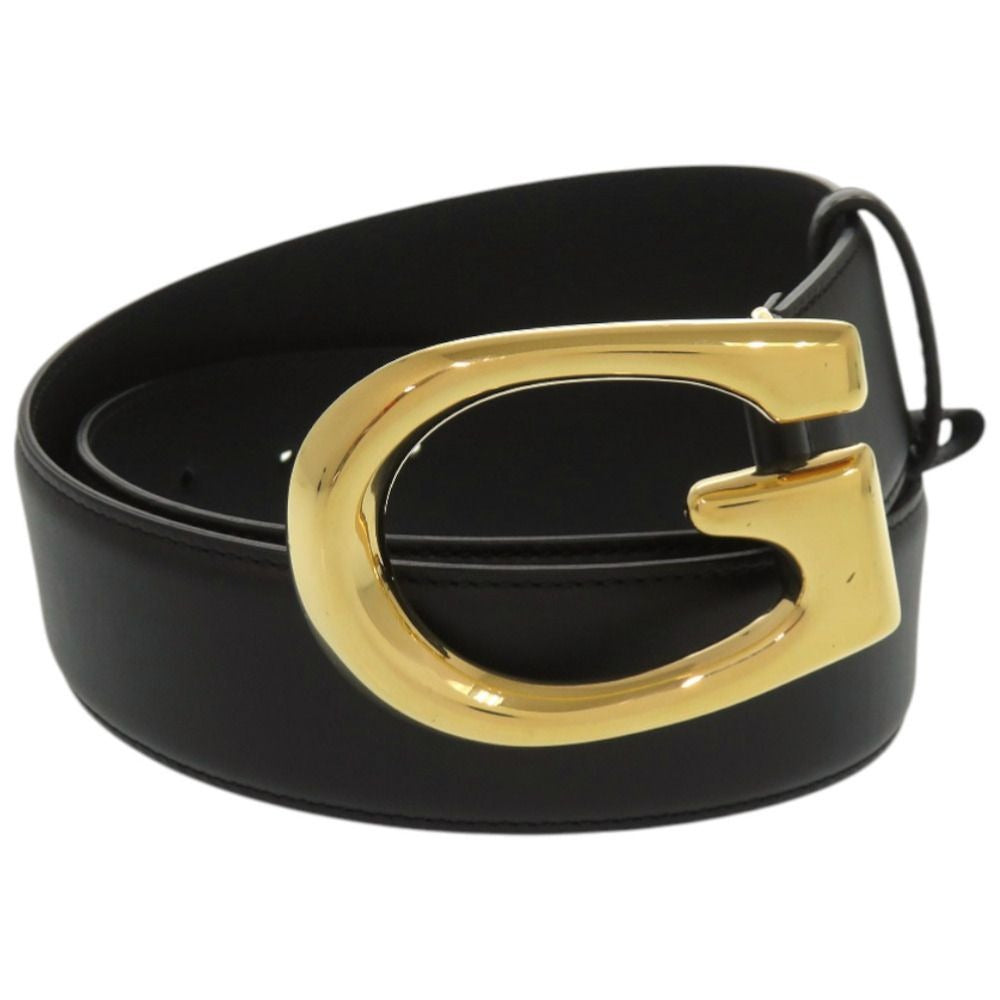 Gucci Buckle Leather Metal Black Belt