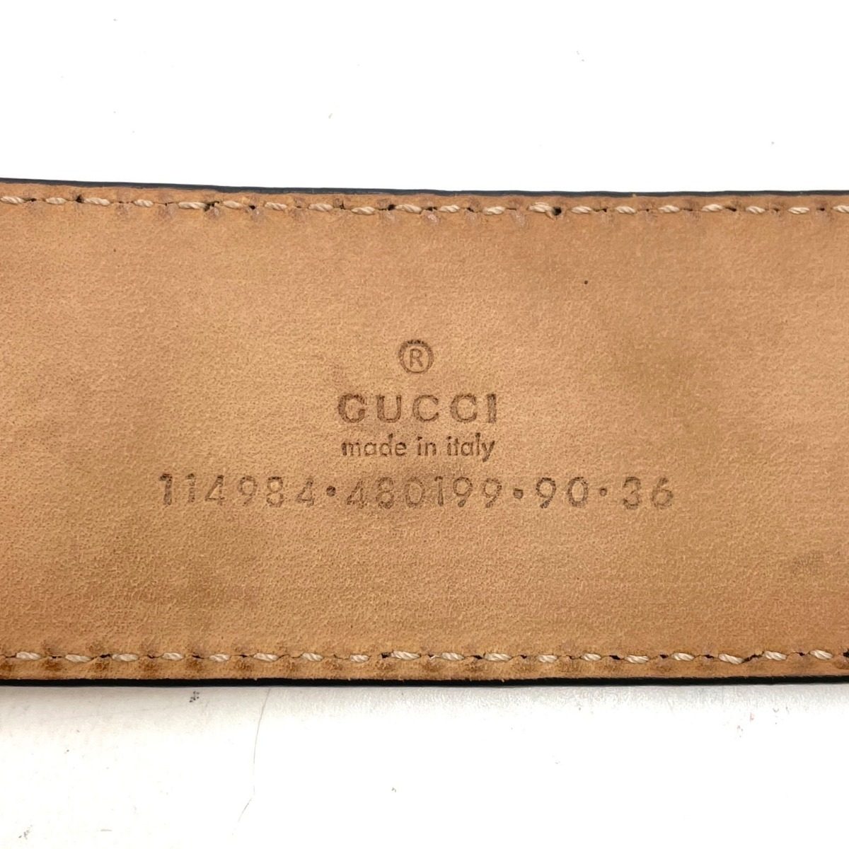 Gucci Interlocking Buckle Guccissima Leather Belt Black