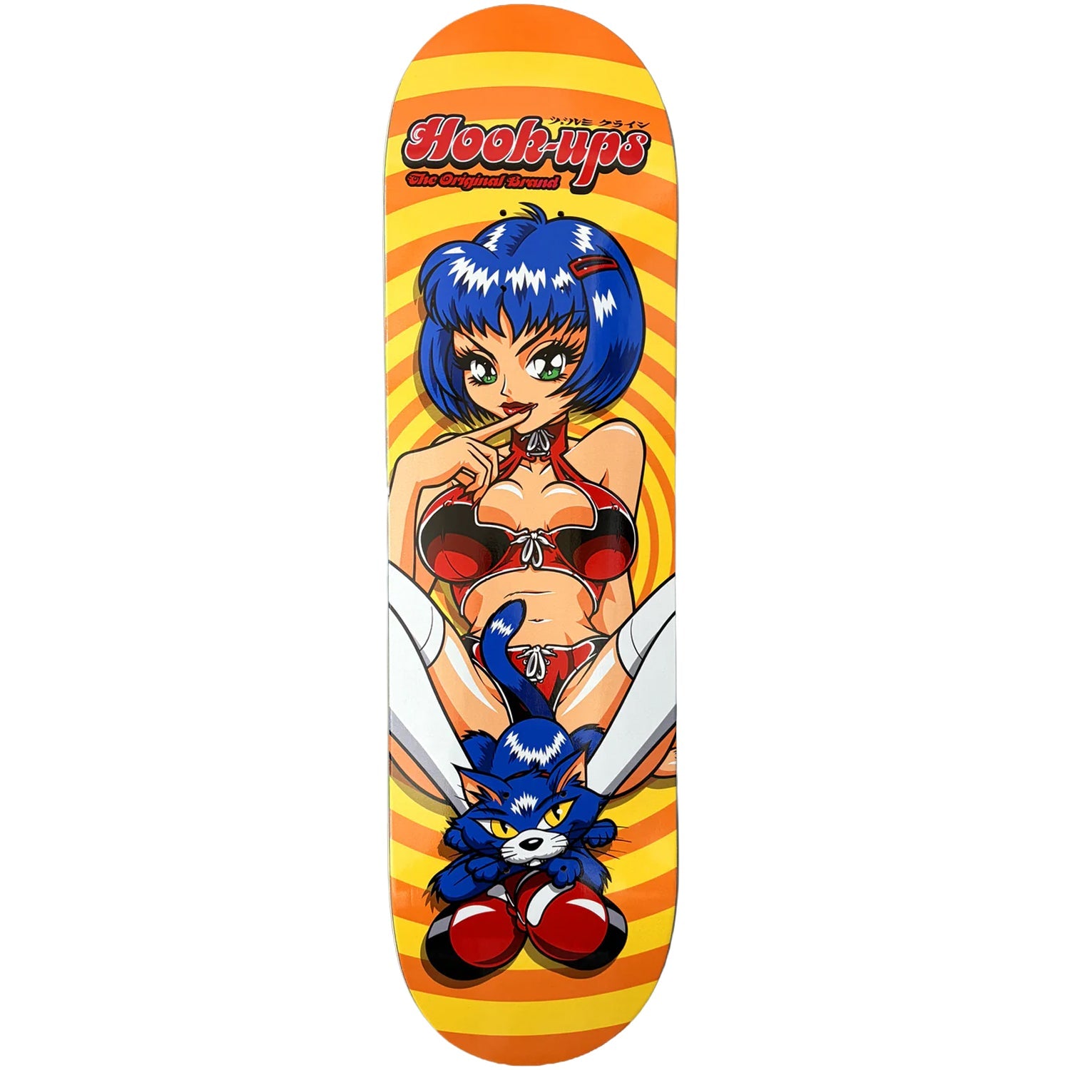 Hook Ups Skateboard Deck Miss Kitty 8.5" x 32.25"