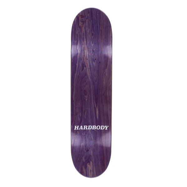Hardbody Skateboards Classic Logo Deck 8.25" Short Black - White