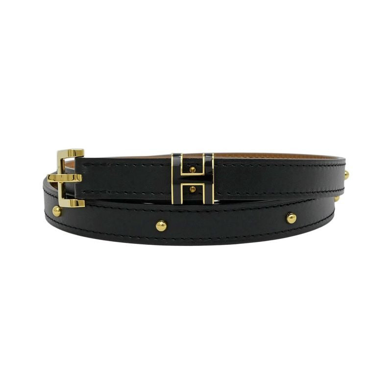 Hermes Belt Pop H Courte 15 85 Black Gold Hardware