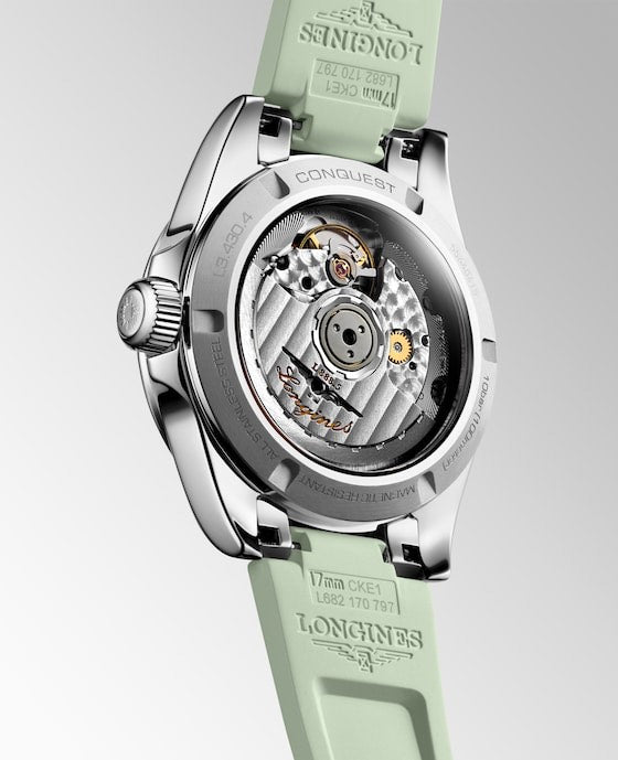 Conquest Auto 34 mm Green on Rubber Strap *