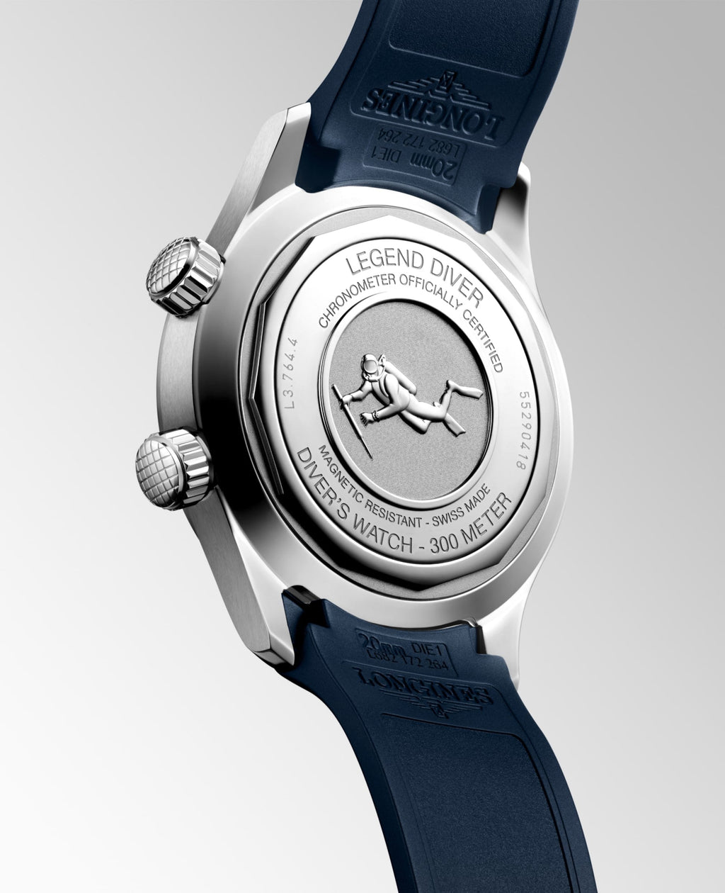 LEGEND DIVER 39 mm blue rubber strap