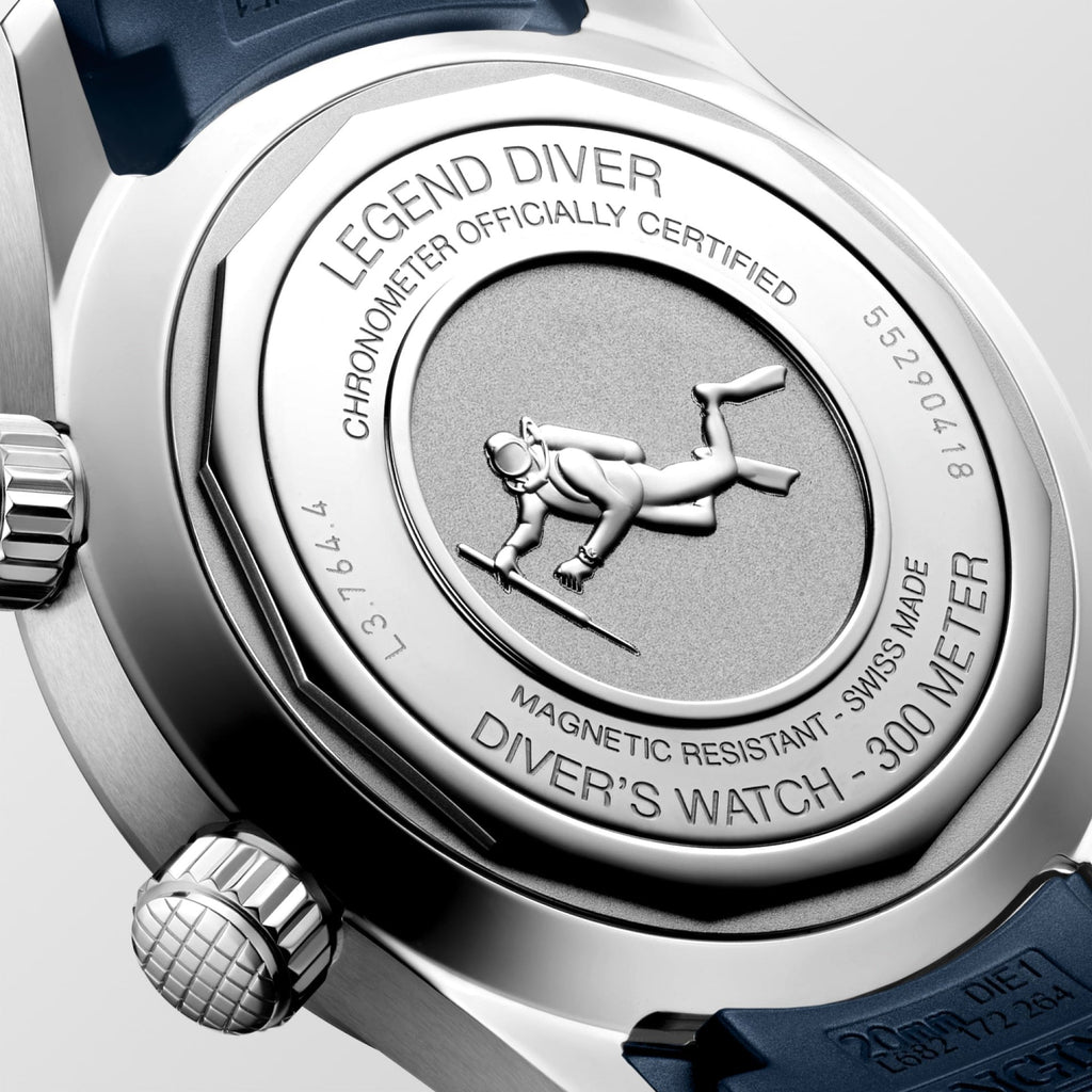 LEGEND DIVER 39 mm blue rubber strap