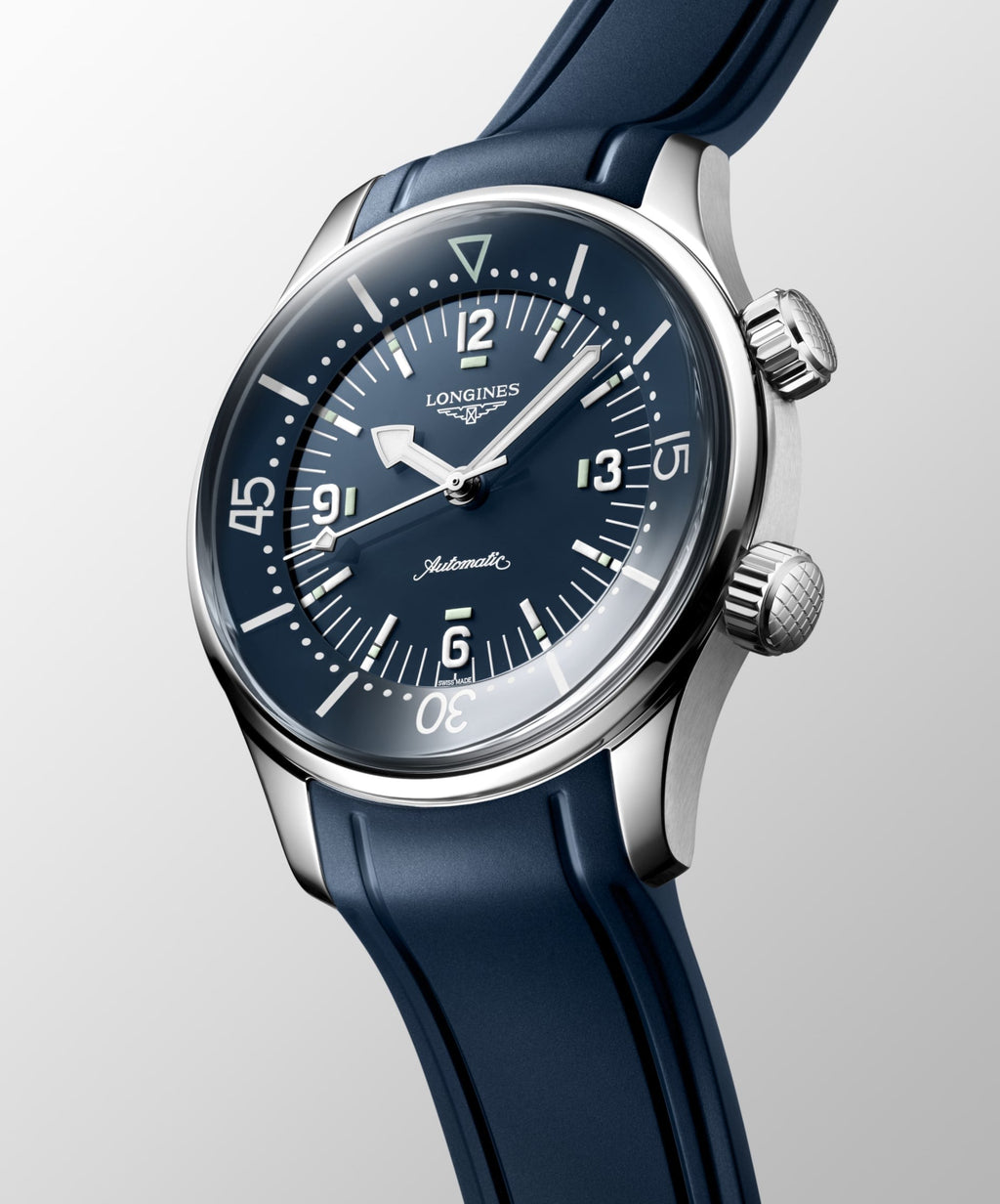 LEGEND DIVER 39 mm blue rubber strap