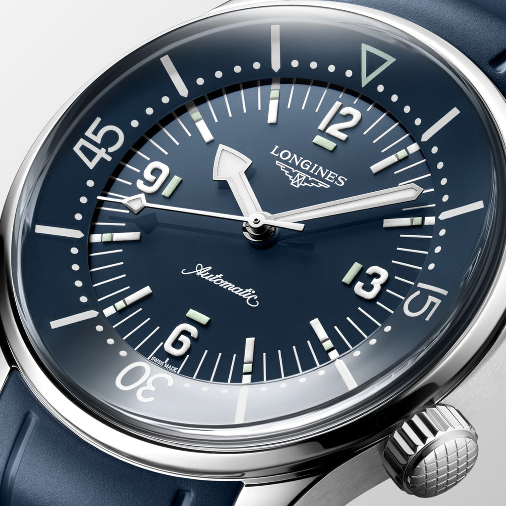 LEGEND DIVER 39 mm blue rubber strap