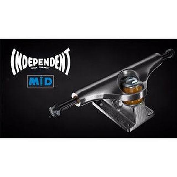 Independent 159 Mid Inverted Kingpin Truck Set Polished Silver