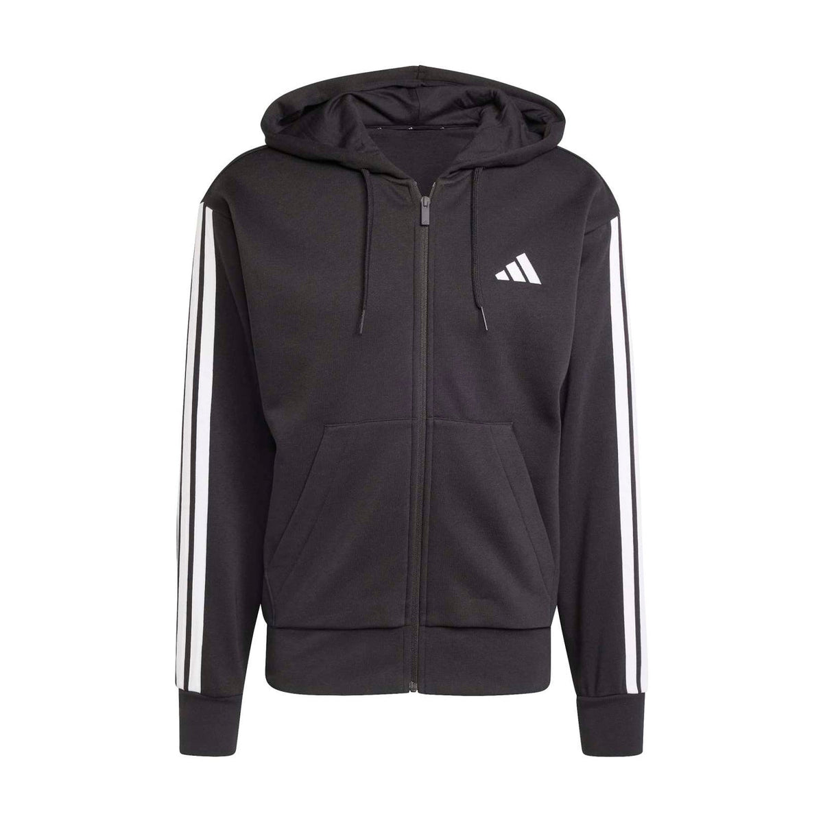 Essentials 3 Stripes Fleece FZ Hoody - Mens