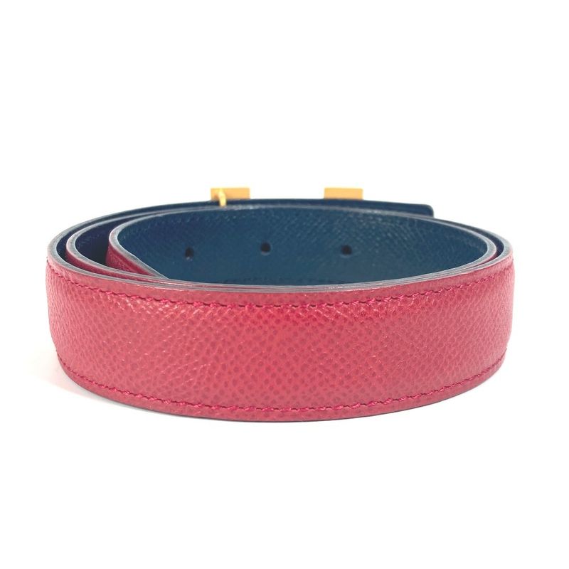 Hermes Belt H Constance Mini Leather Red And Navy