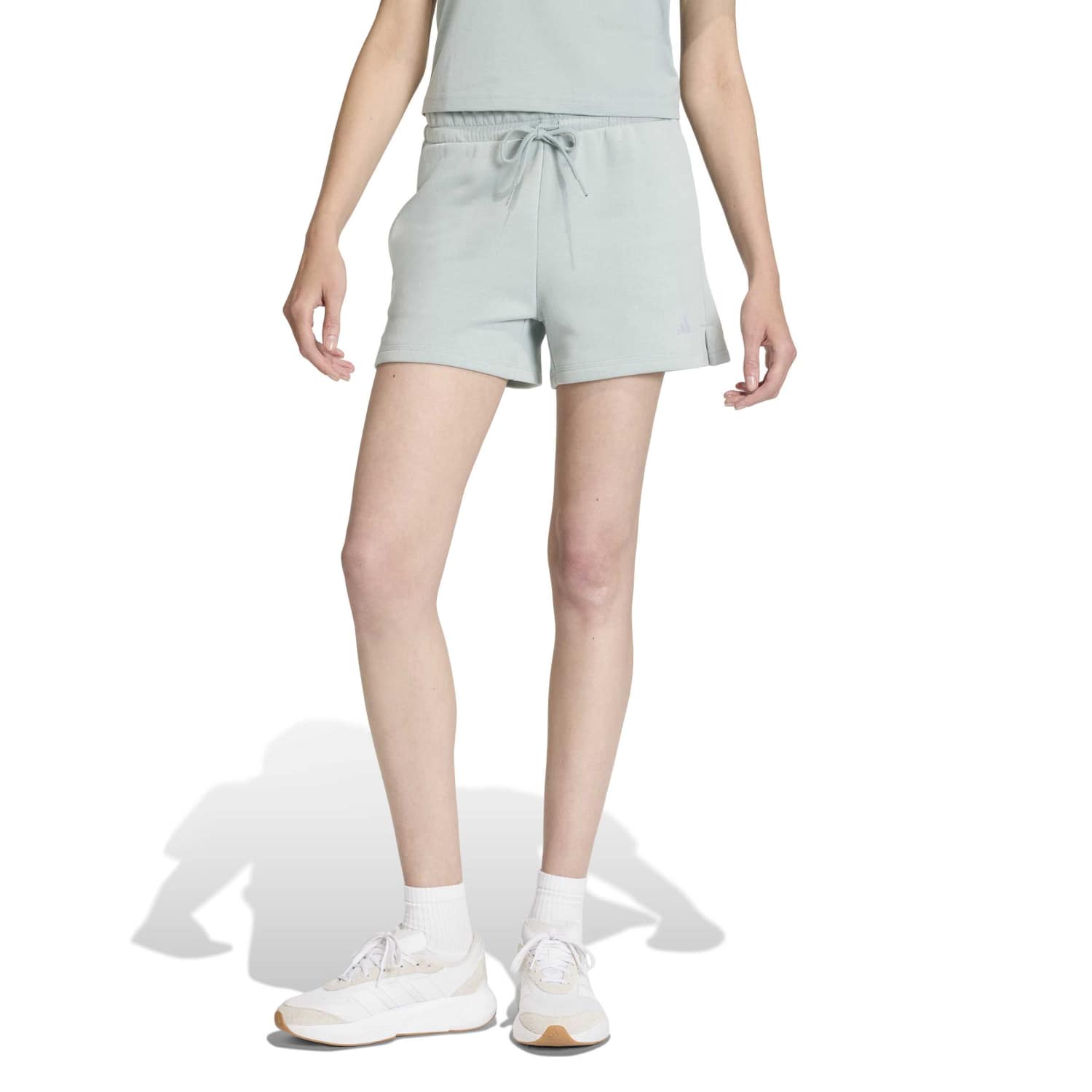 Essentials 3 Stripes Cotton Shorts - Womens