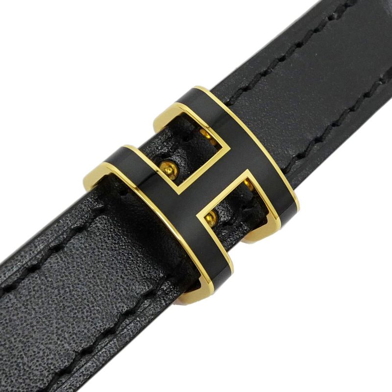 Hermes Belt Pop H Courte 15 85 Black Gold Hardware