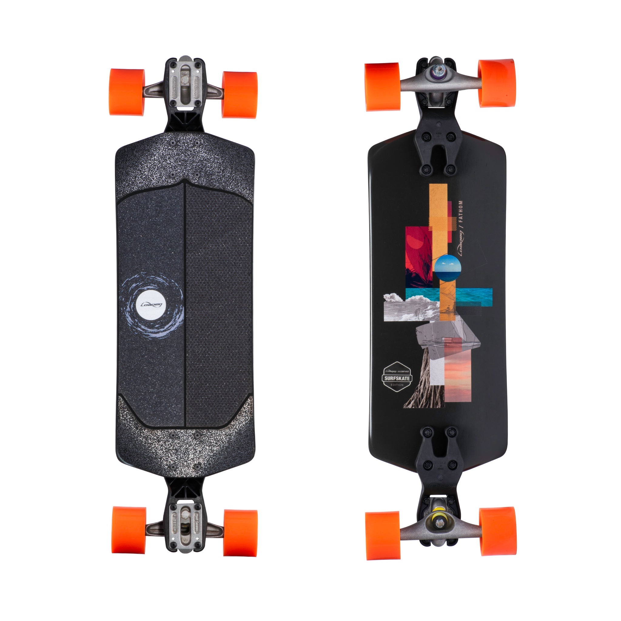Loaded Boards Fathom Surfskate Complete; Zee Bracket, Carver Trucks and Orangatang Kegels