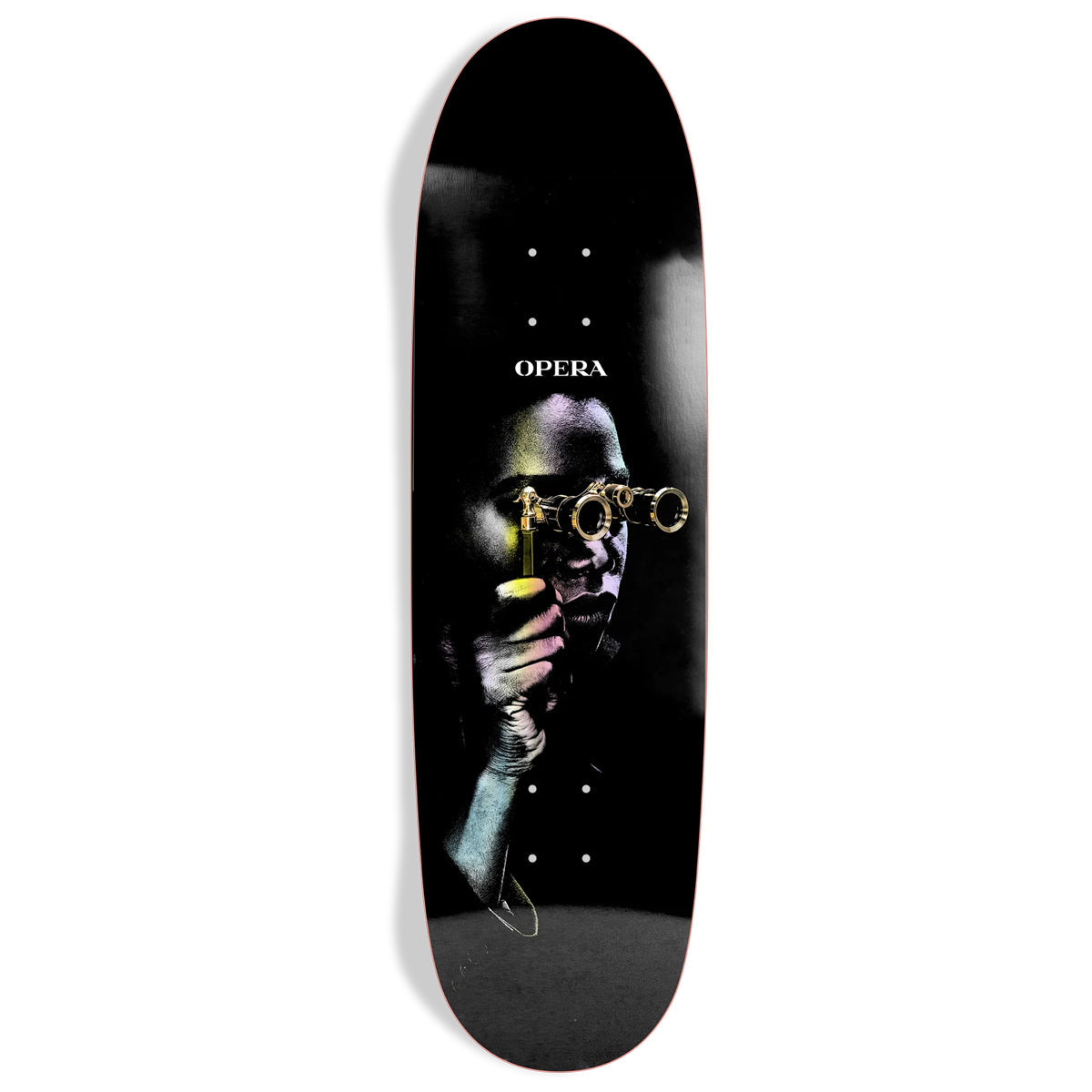 Opera Skateboard Deck Spectator Football Shape Black 9.0" x 31.8"