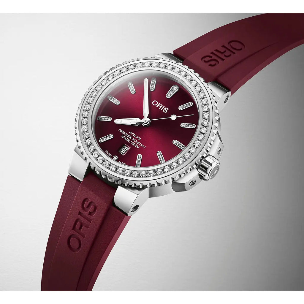 Oris Aquis Date Diamonds Rosso 01 733 7766 4998-07 4 22 68Fc