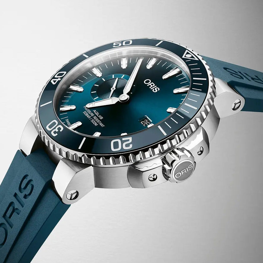 Oris Aquis Small Second Date Blu 01 743 7733 4155-07 4 24 69Eb