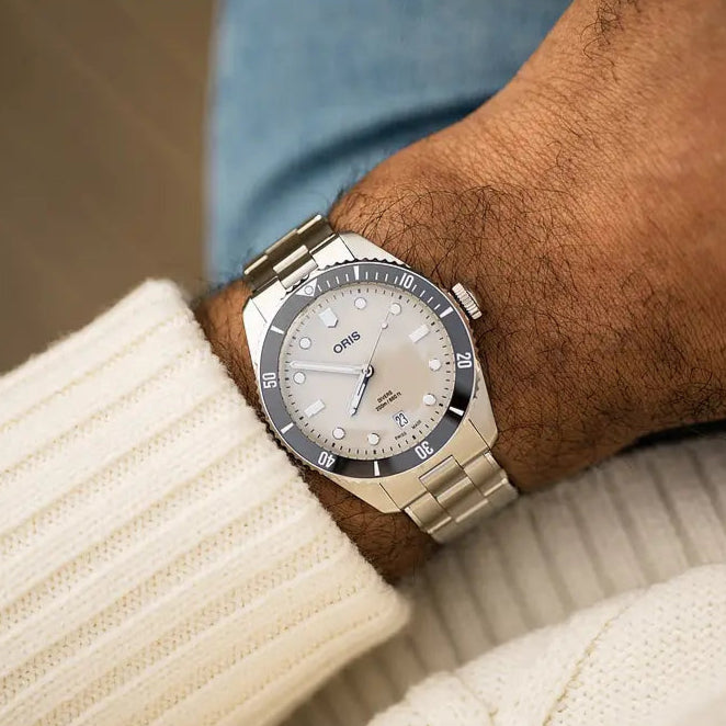 Oris Divers Date Marrone 01 733 7795 4051-Set