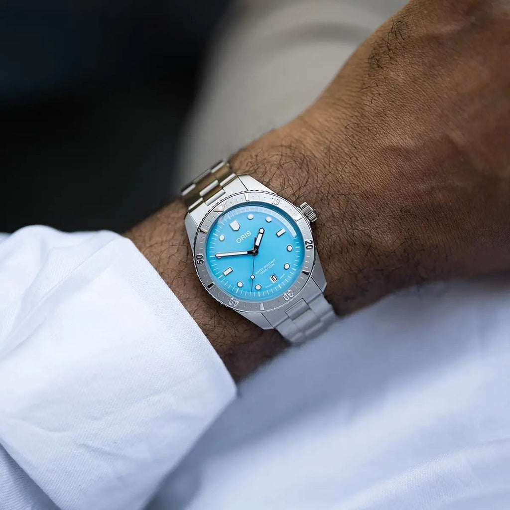 Oris Divers Sixty-Five Cotton Candy Azzurro 01 733 7771 4055-07 8 19 18
