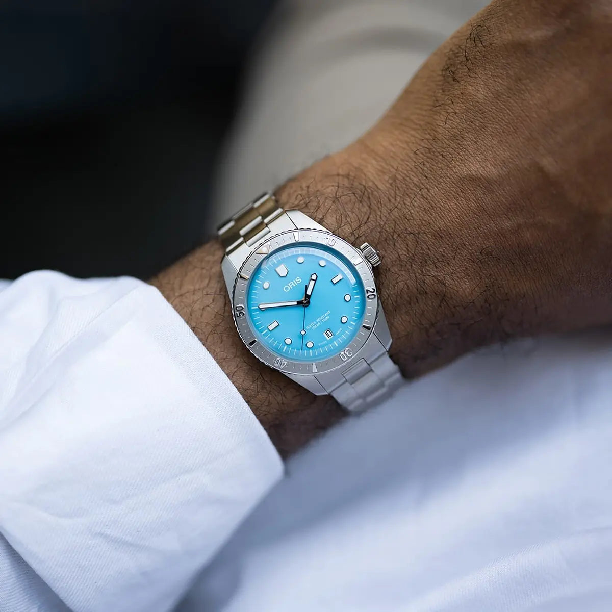 Oris Divers Sixty-Five Cotton Candy Azzurro 01 733 7771 4055-07 8 19 18