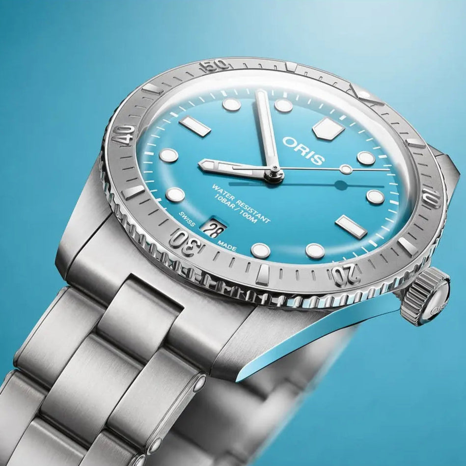 Oris Divers Sixty-Five Cotton Candy Azzurro 01 733 7771 4055-07 8 19 18