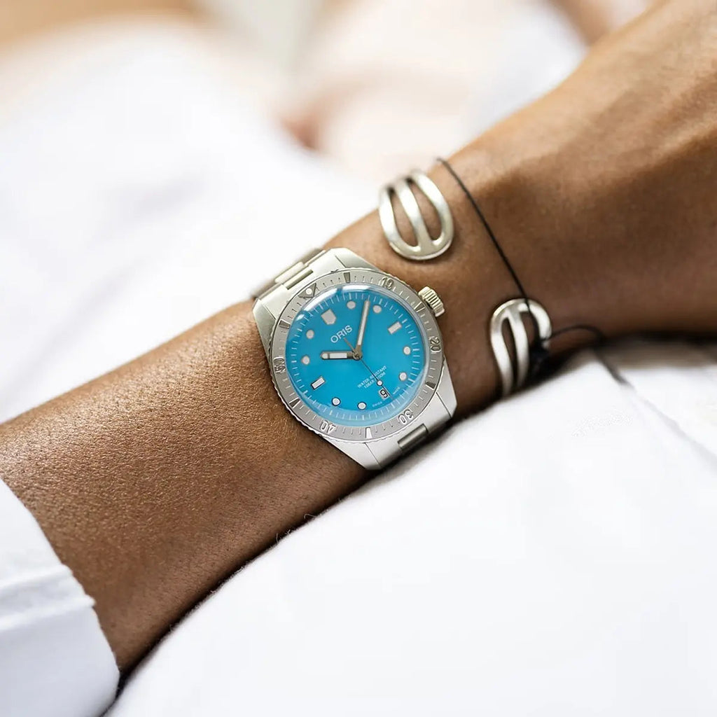 Oris Divers Sixty-Five Cotton Candy Azzurro 01 733 7771 4055-07 8 19 18